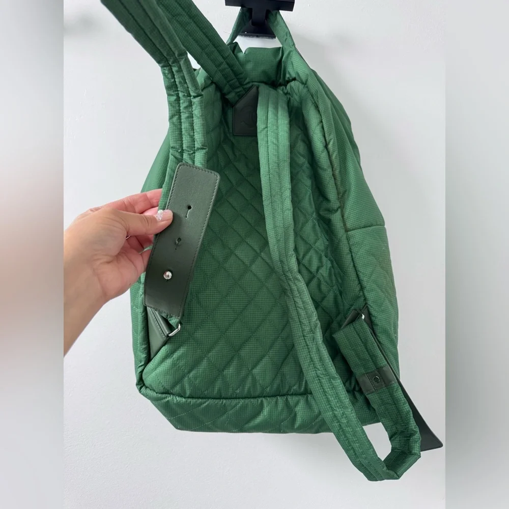 CHANEL Green Quilted Backpack - Picture 3 of 14